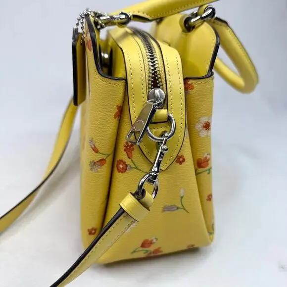 Coach Mini Lilli Mystical Floral Yellow Crossbody Bag